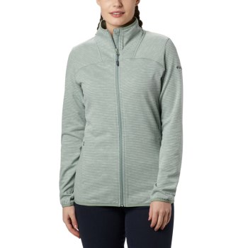 Dámské Bundy Columbia Firwood Camp Striped Full Zip Fleece Světle Zelene SFVYQP683